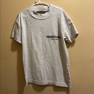 Essentials fear of god Light Gray Short Sleeve Tee